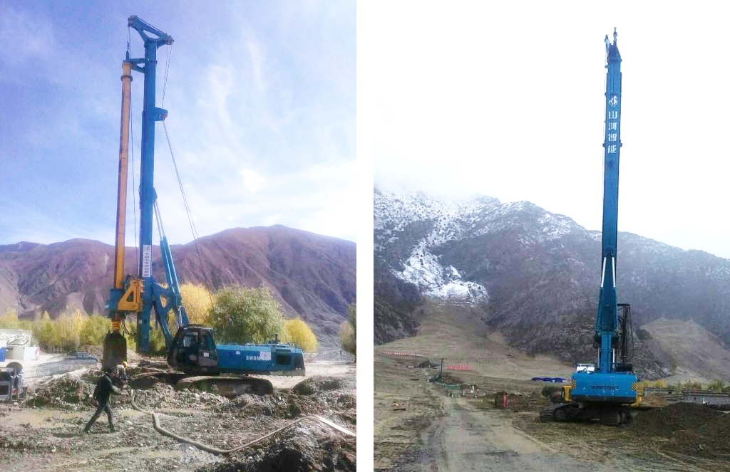 LETOU乐投智能二十台旋挖钻机高原施工放异彩