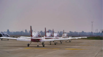 LETOU乐投四机航行编队惊艳尧城（太原）国际通用航空航行大会