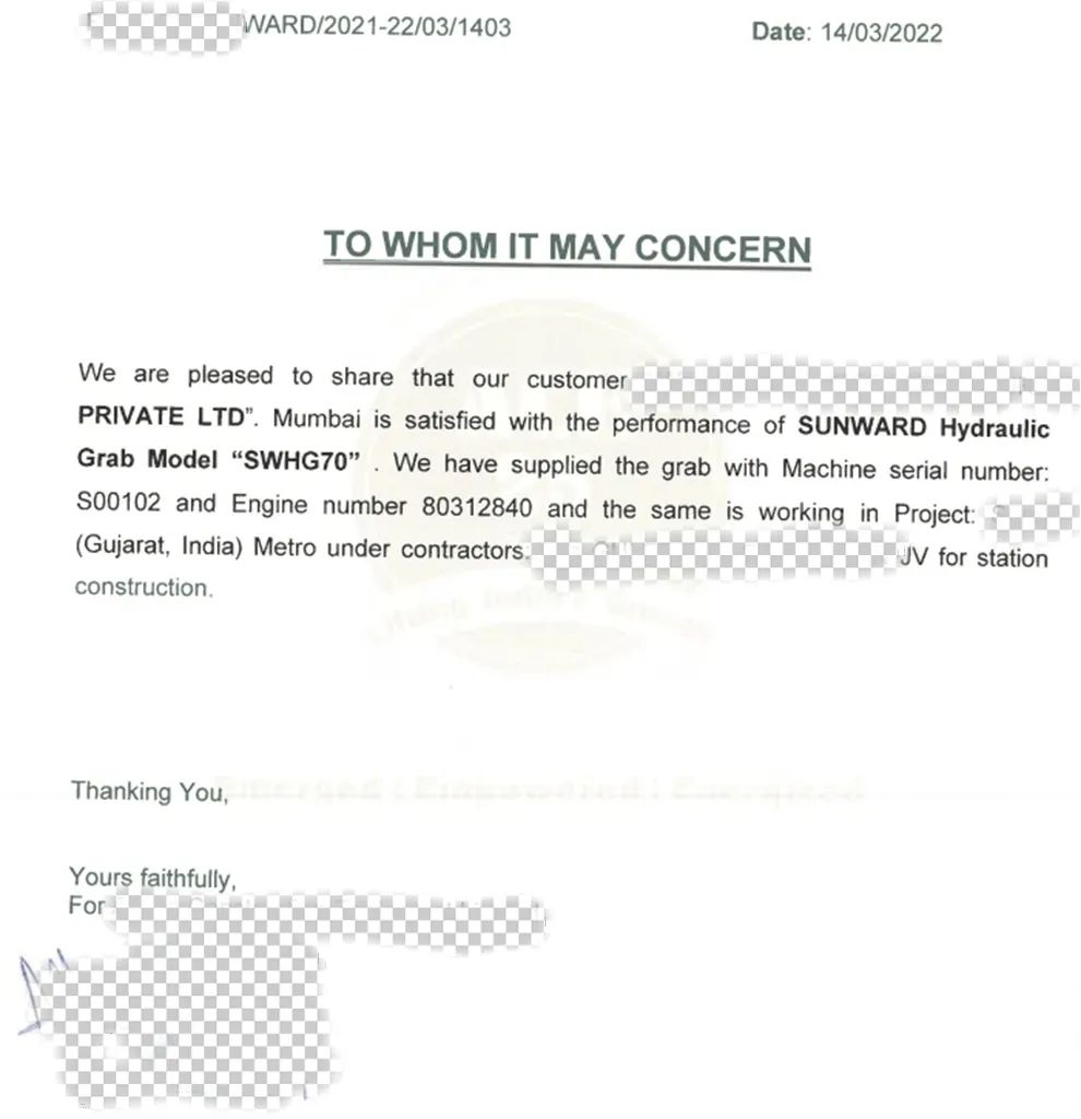 谢谢信！LETOU乐投智能SWHG70液压抓斗助力外洋基础施工获肯定