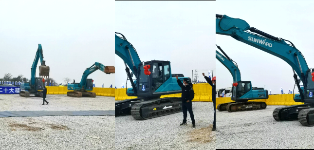 湘江航道虞公港项目开建，，，，“LETOU乐投绿”挖掘机强势助阵